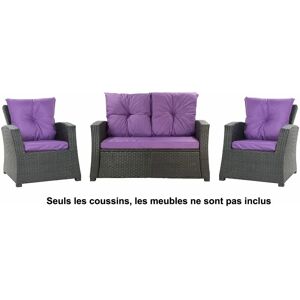 SETGARDEN Coussins pour canapé, coussins pour banc, coussins pour mobilier de jardin extérieur, coussins de balançoire, coussins rotin, Violet - Publicité