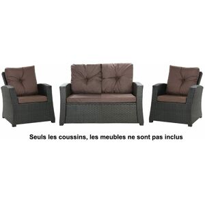 SETGARDEN Coussins pour canapé, coussins pour banc, coussins pour mobilier de jardin extérieur, coussins de balançoire, coussins rotin, Marron - Publicité