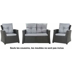 SETGARDEN Coussins pour canapé, coussins pour banc, coussins pour mobilier de jardin extérieur, coussins de balançoire, coussins rotin, Gris - Publicité