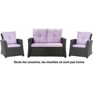 SETGARDEN Coussins pour canapé, coussins pour banc, coussins pour mobilier de jardin extérieur, coussins de balançoire, coussins rotin, Violet clair - Publicité