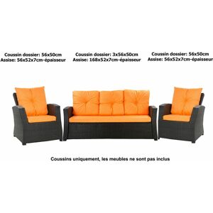 SETGARDEN Coussins pour mobilier de jardin extérieur, Coussins pour canapé, coussins pour banc, coussins de balançoire, Coussins de chaise, Orange - Publicité