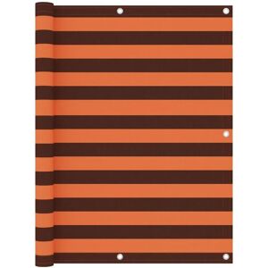 HELLOSHOP26 Écran de balcon brise pare vue protection confidentialité 120 x 300 cm tissu oxford orange et marron - Marron - Publicité