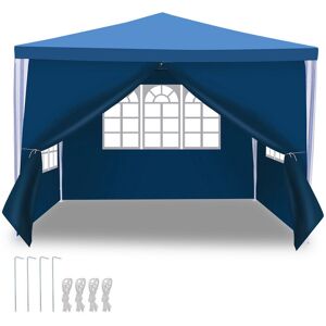 Tente Pavillon Tente de Fête – Tentes de fête pour des événements festifs, pavillon de jardin et abri pour votre jardin 3x3m Bleu - Bleu - Einfeben - Publicité