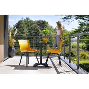 Ensemble table sophie Bistro hpl flip 68 + 2 chaises sophie Dining - Jaune - Jaune