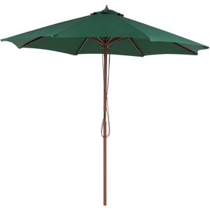 BELIANI Parasol de Jardin 270 cm en Bois et Tissu Polyester Vert Résistant aux uv Toscana - Publicité