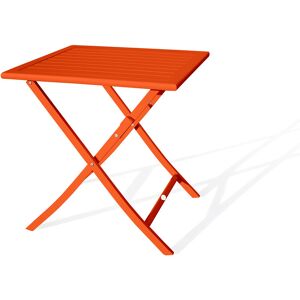 CITYGARDEN Marius - Table de jardin pliante en aluminium orange - city garden - Orange - Publicité