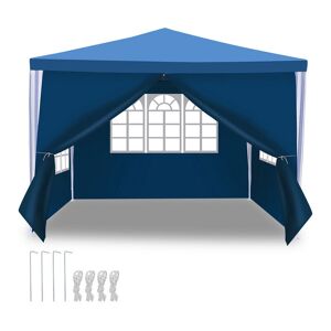 Einfeben - Tente Pavillon Mariages Tente de Jardin – Tente de jardin festive en construction robuste en acier, parfaite pour les mariages 3x3m Bleu - Bleu - Publicité