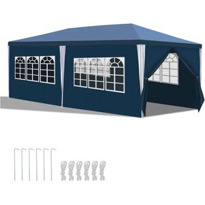 EINFEBEN Tente Pavillon Camping Tente de réception étanche Tente de réception stable de haute qualité 3x6m Bleu - Bleu - Publicité