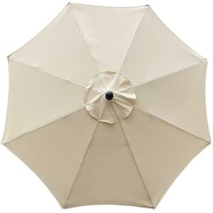 Jusch - Housse de parasol, 8 baleines, 3 m, imperméable, résistante aux uv, tissu de remplacement, pour terrasse, extérieur, terrasse, beige - Publicité