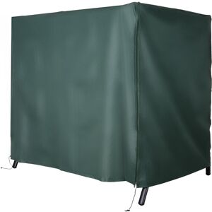 Outsunny Housse de protection balancelle de jardin 3 places bâche étanche dim. 2,05L x 1,24l x 1,64H m polyester pvc haute densité vert - Vert - Publicité