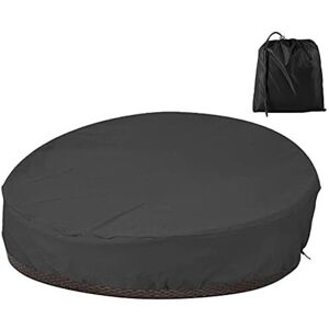 Housse de Protection Canapé-lit Rond Jardin Imperméable, Couverture de Lit de Jardin Rond Salon Exterieur Oxford 210D,Anti-UV et Coupe-Vent 20460cm - Publicité