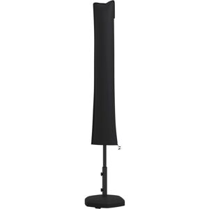 Outsunny - Housse de protection imperméable pour parasol droit avec fermeture éclair et cordon de serrage noir - Noir - Publicité