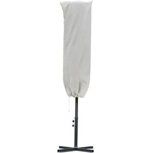 Outsunny - Housse de protection imperméable pour parasol droit avec fermeture éclair et cordon de serrage polyester oxford crème - Crème - Publicité