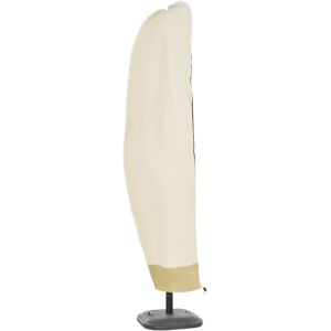 Outsunny - Housse de protection imperméable pour parasol droit avec fermeture éclair et cordon de serrage polyester pvc haute densité beige - Beige - Publicité