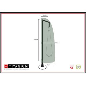 Titanium - Housse de protection pour parasol déporté 46 x 50 x 60 x 265 cm - Noir - Publicité