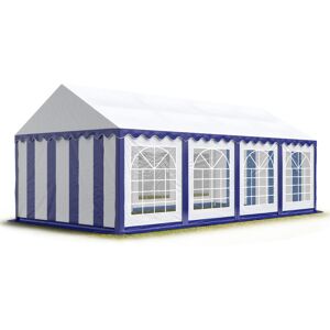 4x8 m Tente de réception/Barnum bleu-blanc toile de haute qualité pvc 700 n economy - bleu - Intent24 - Publicité