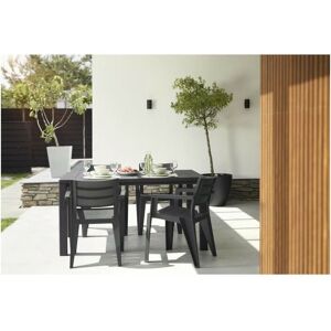 ALLIBERT Table rectangulaire dogato en résine Keter 147x90xh74 cm Black - Black - Publicité