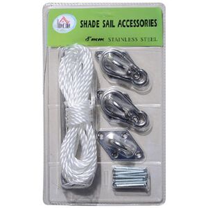 HOMCOM Kit de montage accessoires de fixation en inox pour voile d'ombrage - Publicité