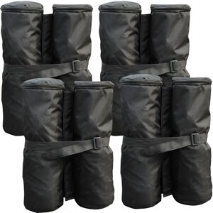 HOMCOM Lot 4 sacs de lestage de fixation pour tonnelle parasol pavillon volume max. 15kg noir - Publicité