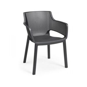 Keter - Lot de 6 fauteuils de jardin en résine gris graphite - Allibert by Elisa - Publicité