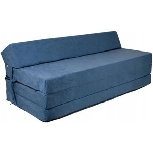 VIKING CHOICE Matelas pliable avec oreiller - Housse lavable - 200cm x 120cm x 10cm - Marine - Bleu - Publicité