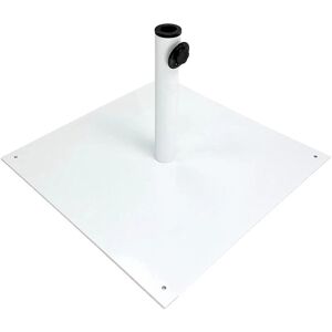 Pied de parasol - Base de parasol carré - 18 kg - 60x60 cm - Acier - Blanc - white - Maxxgarden - Publicité