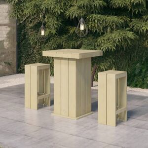 Vidaxl - Meubles de bar de jardin 3 pcs Bois de pin imprégné - Publicité