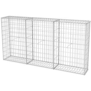 Panier de gabion Acier galvanisé 200x30x100 cm - Argent - Inlife