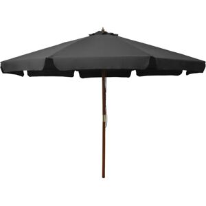 Vidaxl - Parasol avec mât en bois 330 cm Anthracite - Publicité