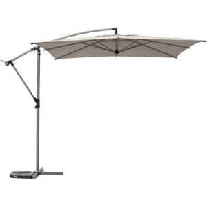 HESPERIDE Parasol déporté carré Manoa taupe D2,5x2,5m en acier - Hespéride - Taupe - Publicité