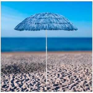 DEMA Parasol de plage Hawai - de couleur Bleue - Publicité