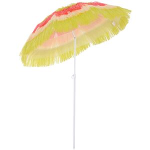 HOMCOM Parasol de plage jardin design hawai multicouleur 160 cm - Multicolore - Publicité