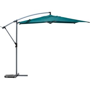 Hesperide - Parasol déporté rond Manoa bleu canard & graphite 3m en aluminium traité époxy - Hespéride - Bleu canard - Publicité