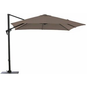 PROLOISIRS Parasol deporté 3x3m roma -grey/taupe - Publicité