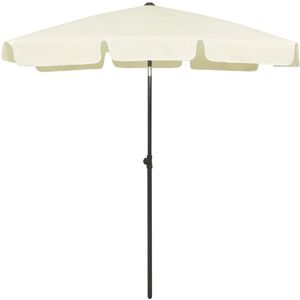 Parasol de plage jaune sable 180x120 cm The Living Store Jaune - Publicité