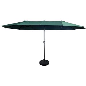 AKORD Parasol double de jardin tilia en vert foncé, Poids 12,3 kg Dimensions L460 x l270 x H245 cm - Publicité