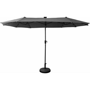 HAPPY GARDEN Parasol double à LED 2x4m LINAI gris - grey - Publicité