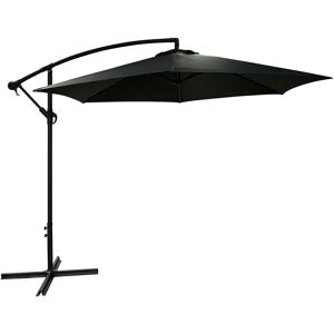 - Parasol déporté rond Eko 3 m - Gris anthracite