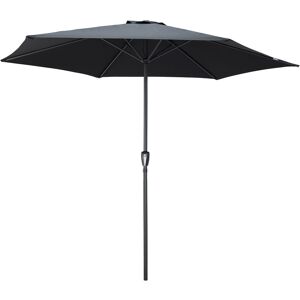 ACAZA Parasol droit d' en aluminium, 300 cm diamètre, Noir - Publicité