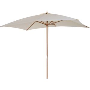 Outsunny - Parasol droit rectangulaire bois polyester haute densité 2,95L x 2l x 2,55H m crème - Publicité