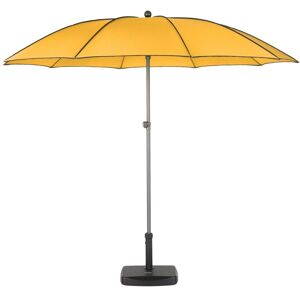 HESPERIDE Parasol droit rond Bogota - Inclinable - Diam. 250 cm - Diam. 250 - Jaune - Publicité