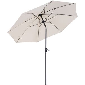 Outsunny - Parasol inclinable aluminium fibre de verre polyester diamètre 2,65 m coloris crème - Publicité