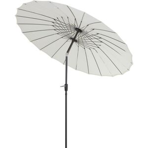 Outsunny - Parasol inclinable rond avec manivelle aluminium fibre de verre polyester diamètre 2,60 m coloris crème - Publicité