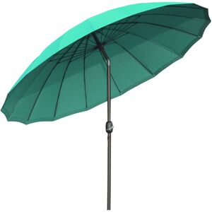 Outsunny - Parasol inclinable rond avec manivelle métal fibre de verre ø 2,55 m polyester haute densité vert - Vert - Publicité