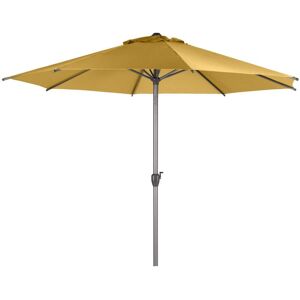 Hesperide - Parasol droit rond Loompa jaune moutarde 3m en aluminium - Hespéride - Jaune moutarde - Publicité