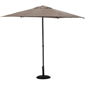 HESPERIDE Parasol droit rond Soya taupe D2,7m en acier - Hespéride - Taupe - Publicité