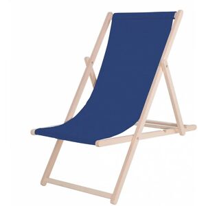 platinet PLATINET CHAISE LONGUE DE JARDIN EN BOIS BLEU MARINE (5907595454346) - Publicité