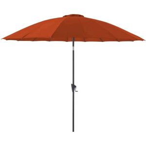 PROLOISIRS Parasol terrasse en fibre de verre Pagode 300 cm Paprika - Paprika - Publicité