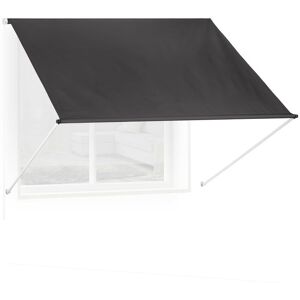 Auvent rétractable, occultant, pour fenêtres, protection contre rayons uv, avec câble tailles, anthracite - Relaxdays - Publicité