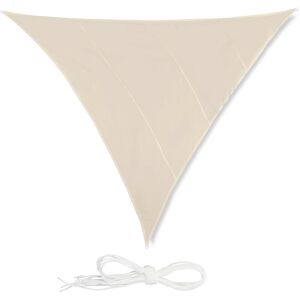 Voile d'ombrage triangle diffuseur d'ombre protection soleil jardin uv 5x5x5 m toile résistante à l'eau, beige - Relaxdays - Publicité